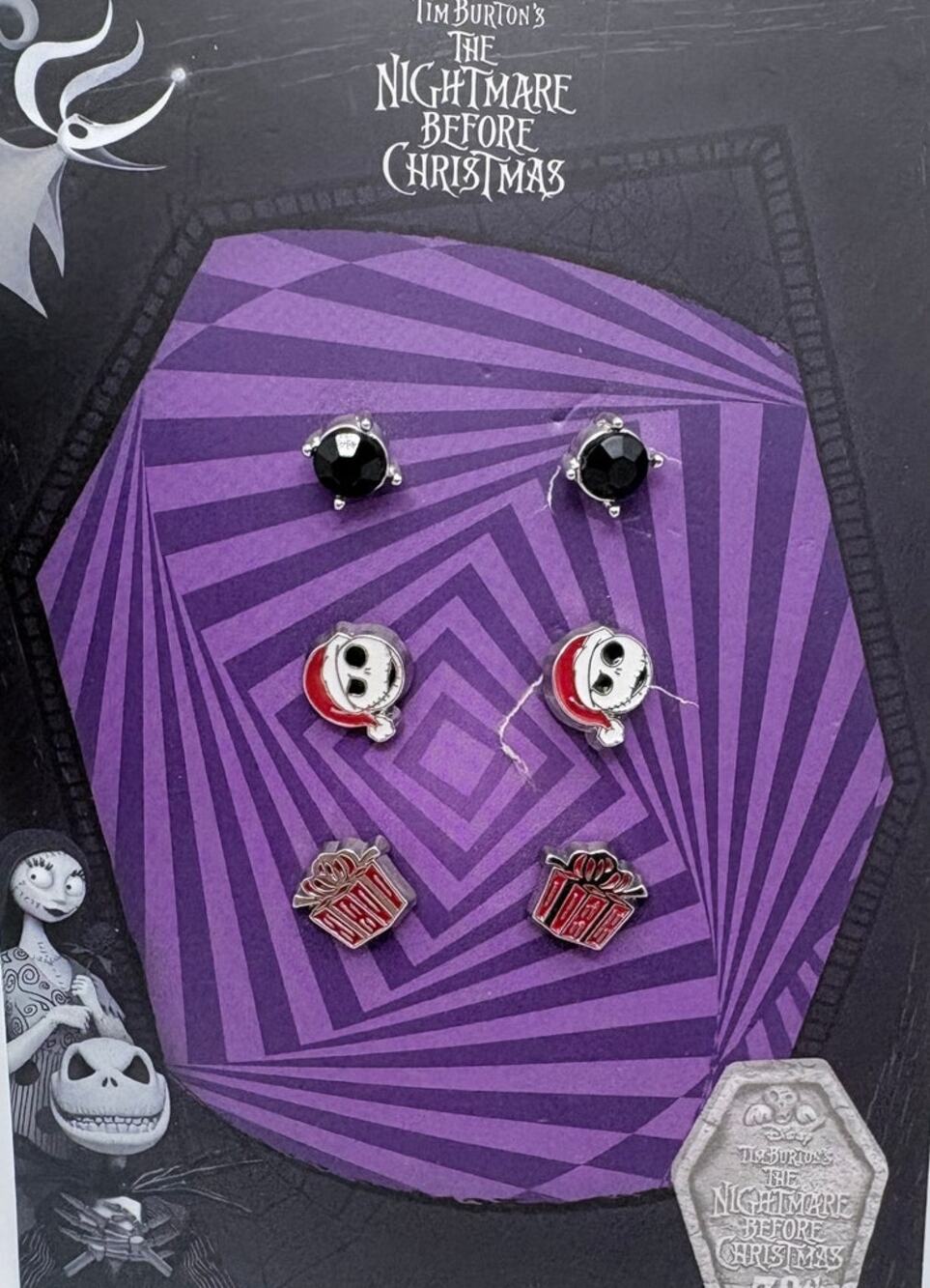 The Nightmare Before Christmas Set of Three Stud Earrings